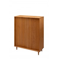 Balcão gabinete alto com 2 portas no acabamento em cera natural com toque acetinado / Coleção Jazz